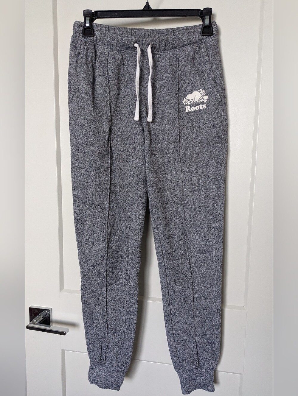 Roots Salt & Pepper Original Cooper Fleece Slim Jogger Sweatpants XXS Petite